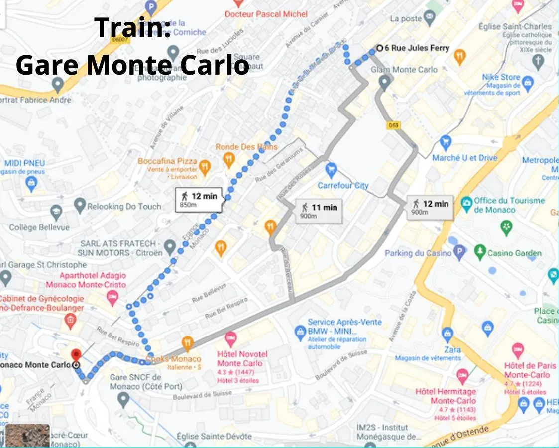 Centre De Beausoleil, Climatise, Wifi, Terrasse. Apartman