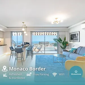Appartement Baie De Monaco, Vue Mer, Terrasse, Parking Gratuit, Beausoleil